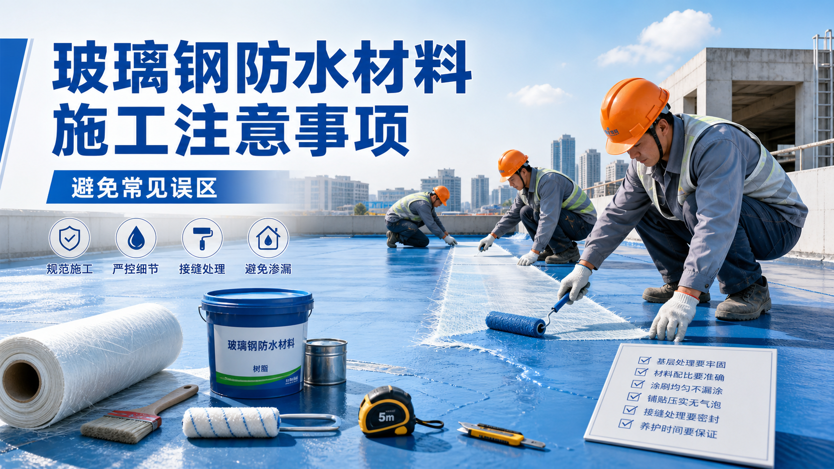 玻璃钢防水材料施工注意事项，避免常见误区 安庆 版
